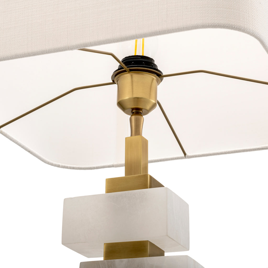 Bernsteinfarbene Tischlampe
