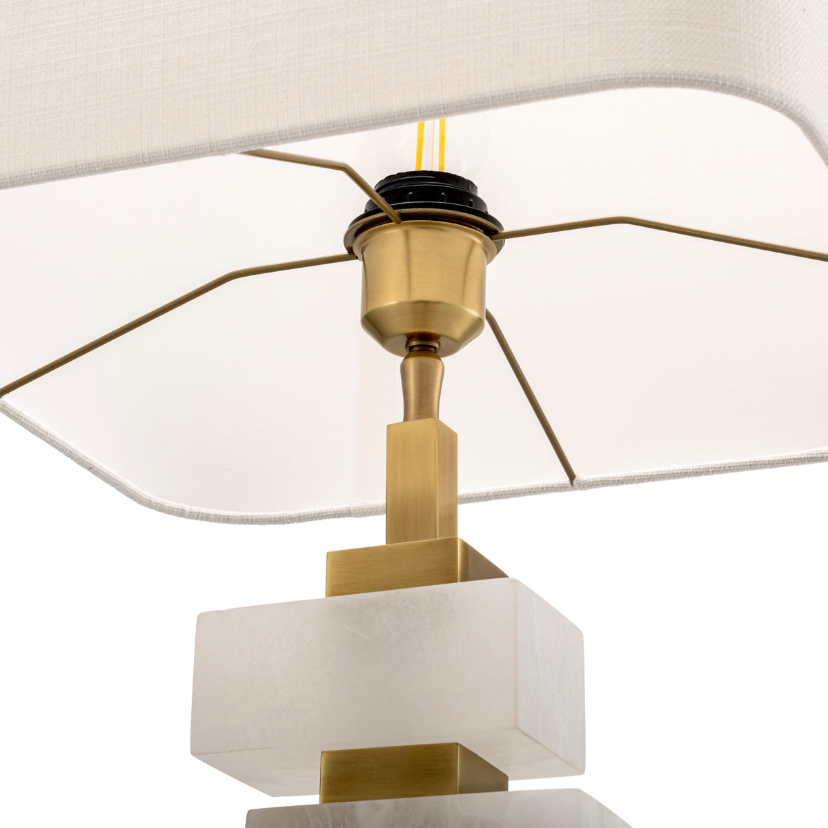 Bernsteinfarbene Tischlampe