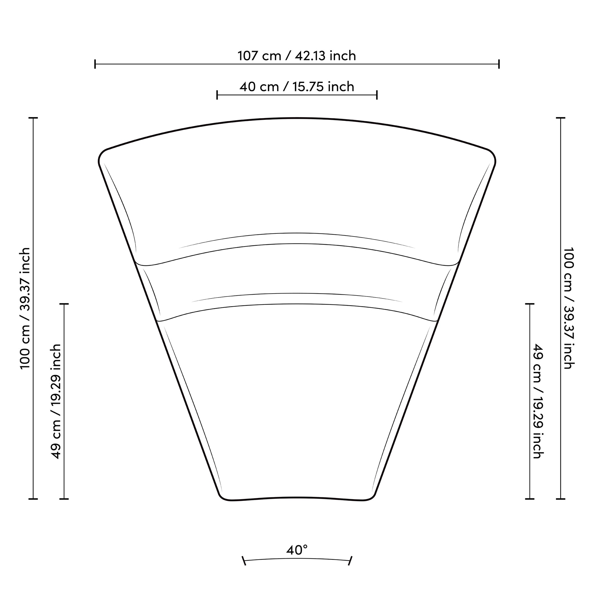 Modulares Sofa Lindau Innenecke