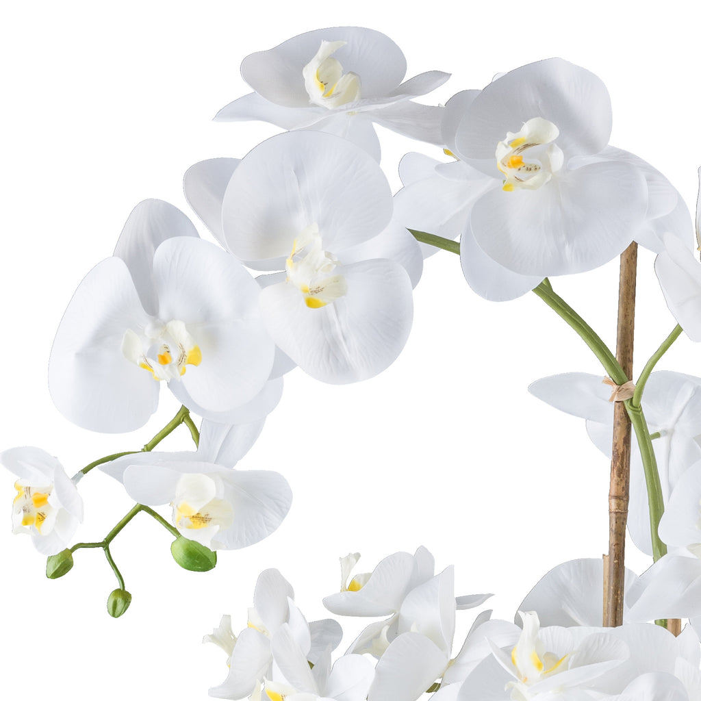 Phalaenopsis x7, 90cm weiss, im Kunststofftopf 25x20cm weiss Real Touch