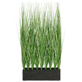 Miscanthusgras Raumteiler, 80cm, gruen, im Hartschaumblock 38x12x11cm, UV-bestaendig