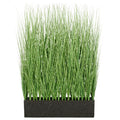 Miscanthusgras Raumteiler, 115cm, gruen, im Hartschaumblock 72x15x18cm, UV-bestaendig