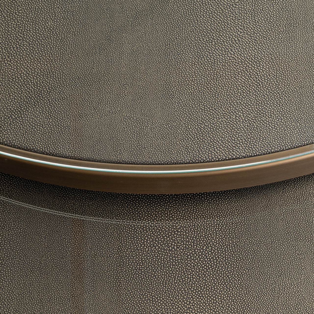 Couchtisch Bloomville brass shagreen incl. glass tops (Set of 2)