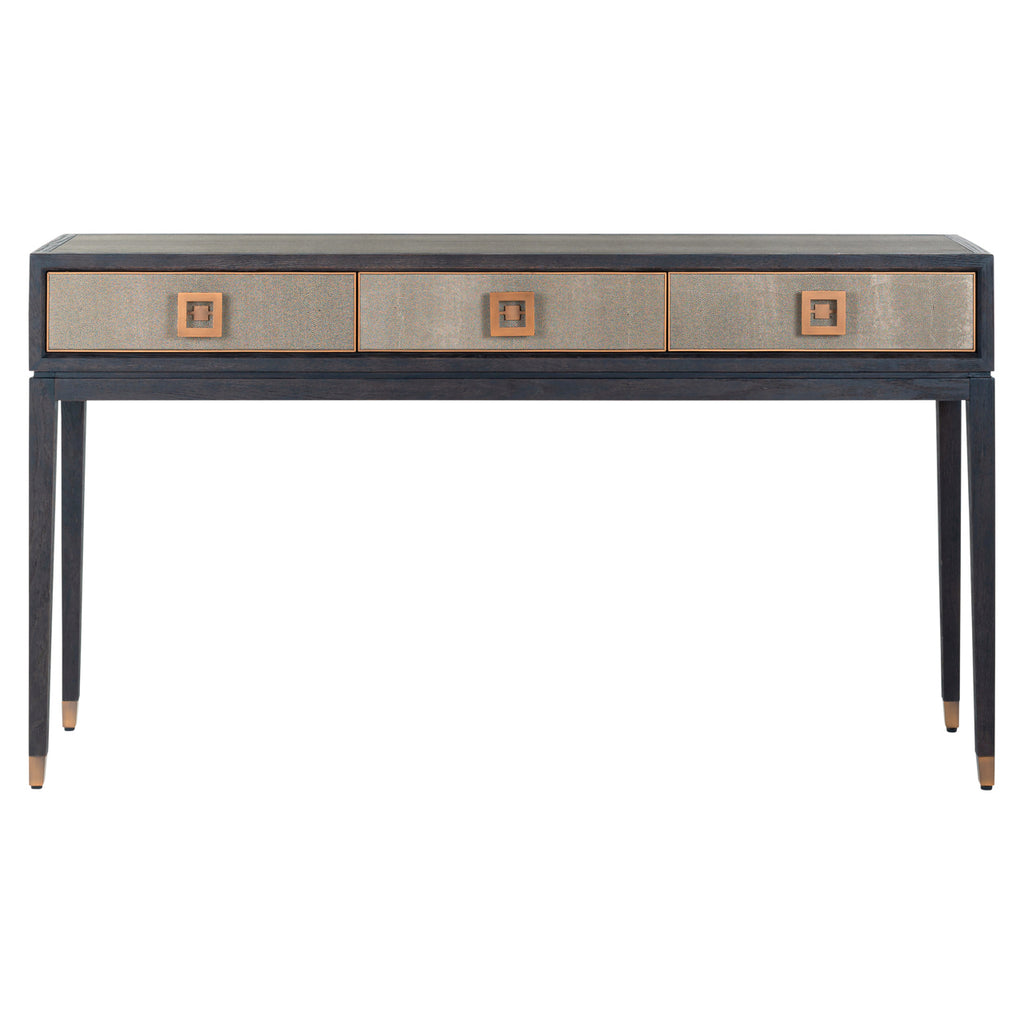 Konsole Bloomville brass shagreen