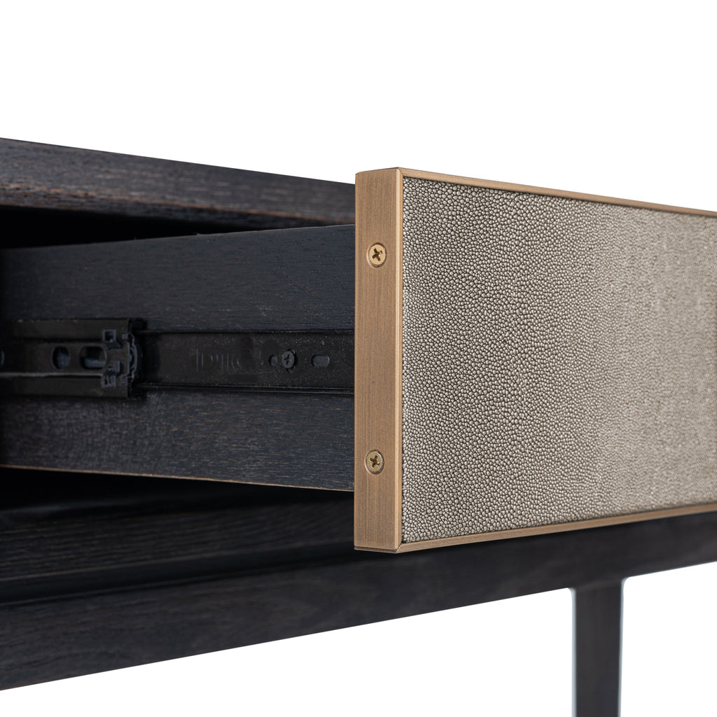 Konsole Bloomville brass shagreen
