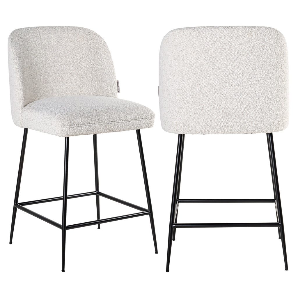 Thekenstuhl Pullitzer white bouclé