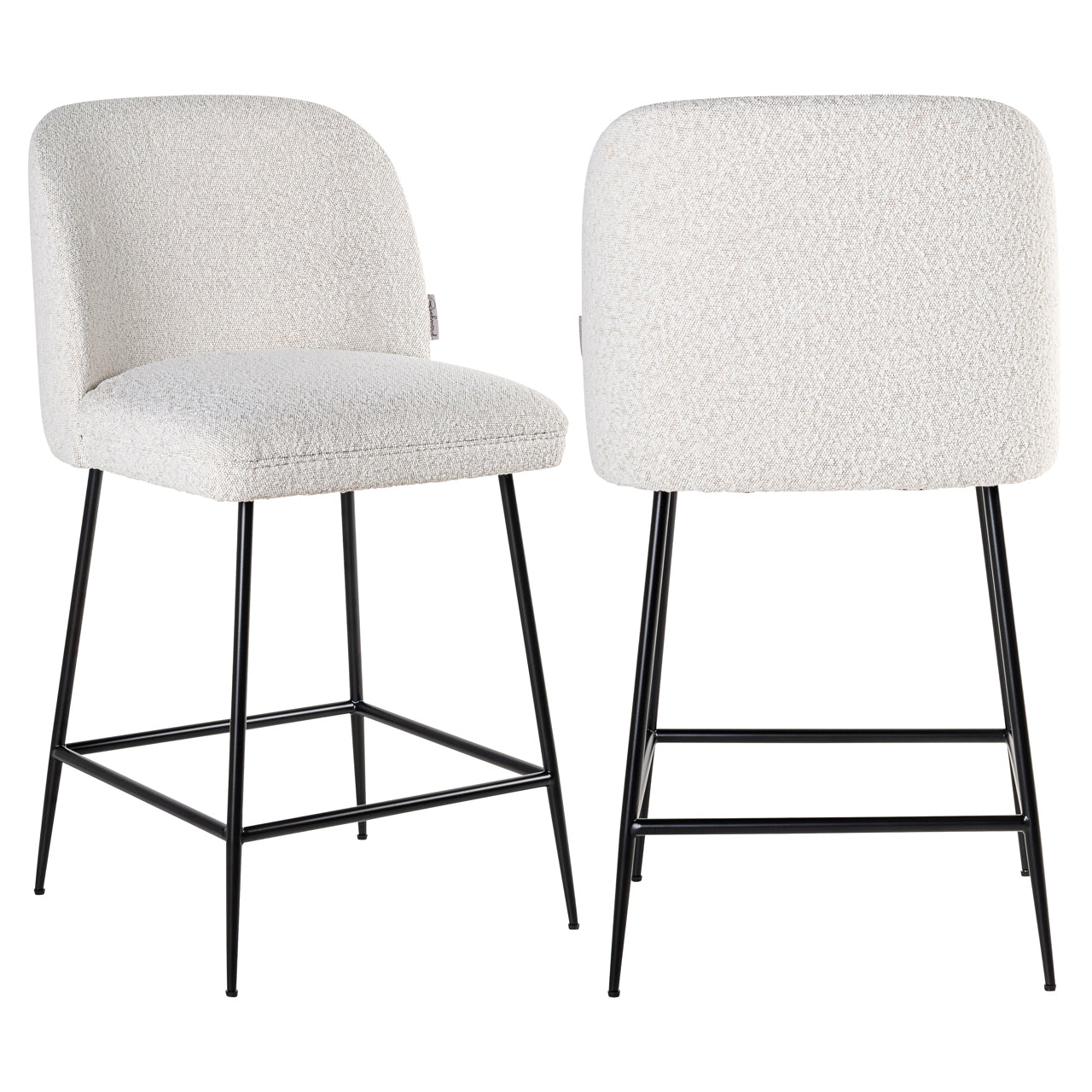 Thekenstuhl Pullitzer white bouclé