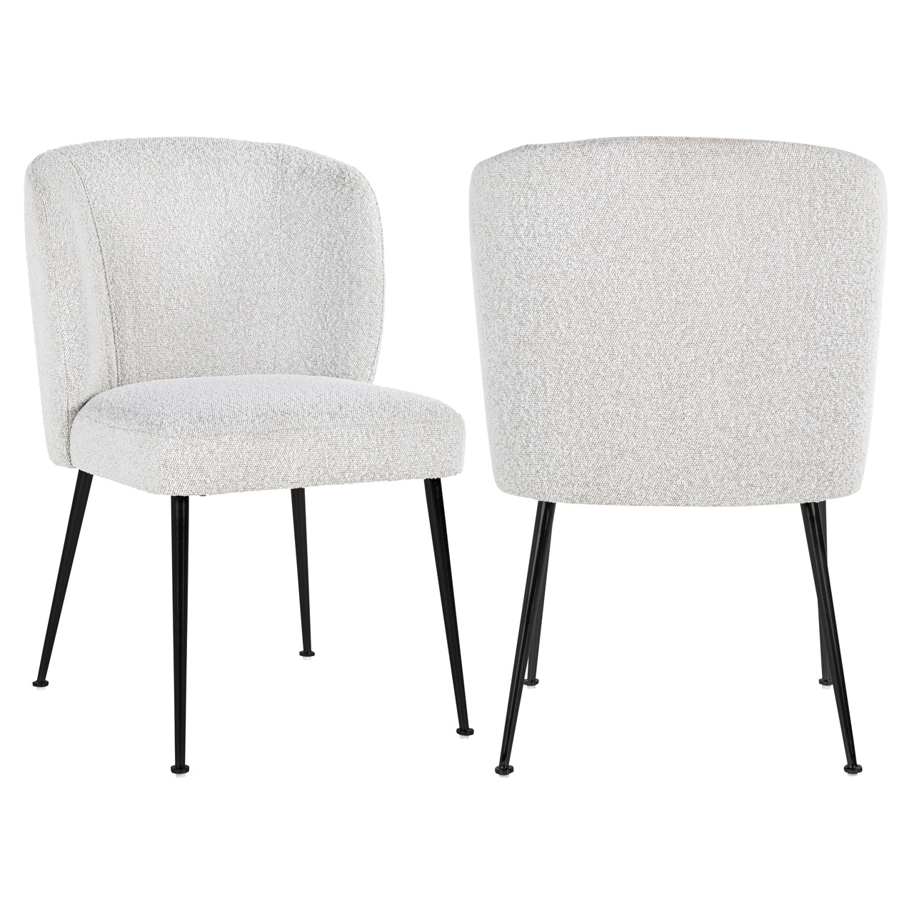 Esszimmerstuhl Fallon white bouclé