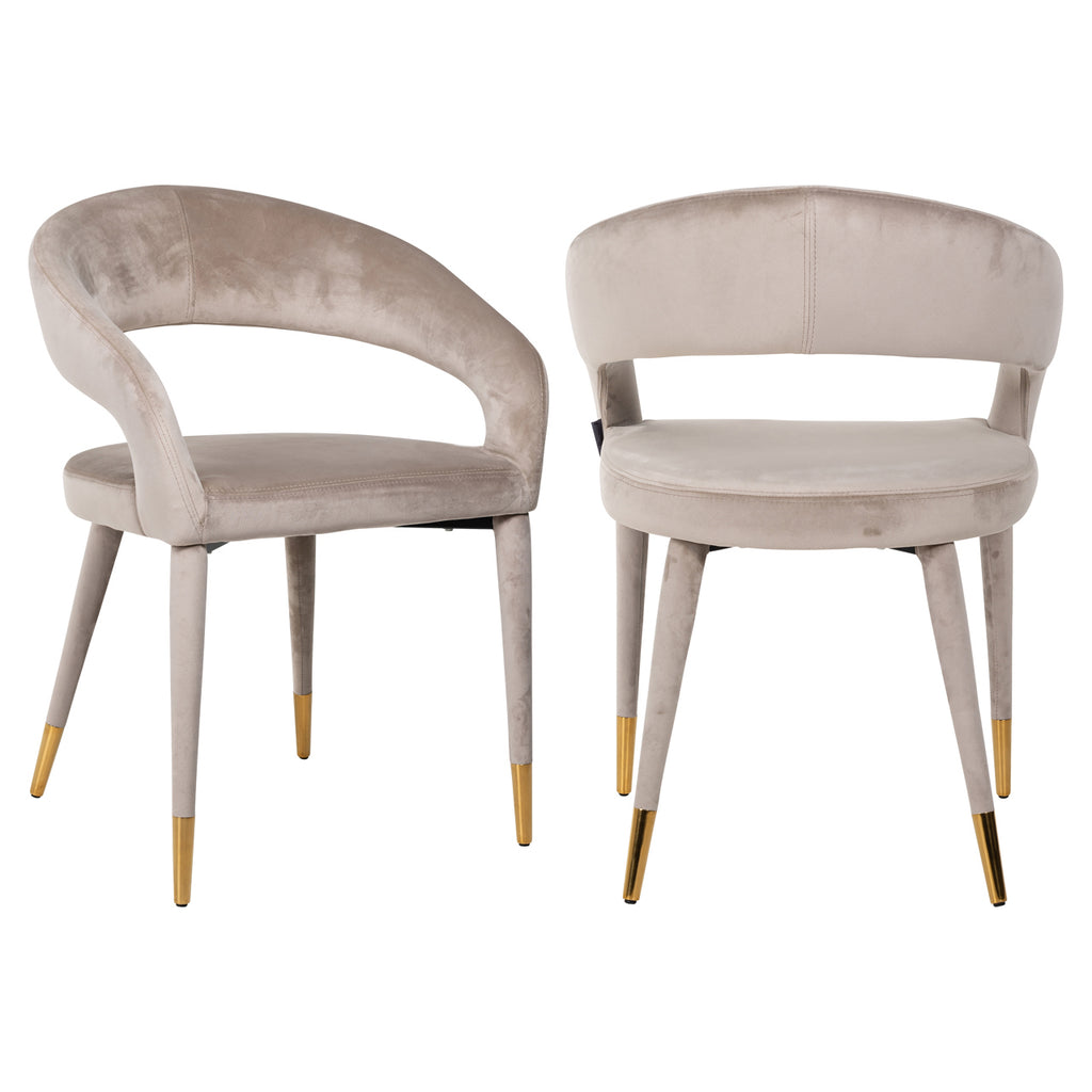 Esszimmerstuhl Gia khaki velvet fire retardant