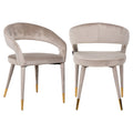 Esszimmerstuhl Gia khaki velvet fire retardant