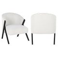 Lounge Stuhl Mia white bouclé
