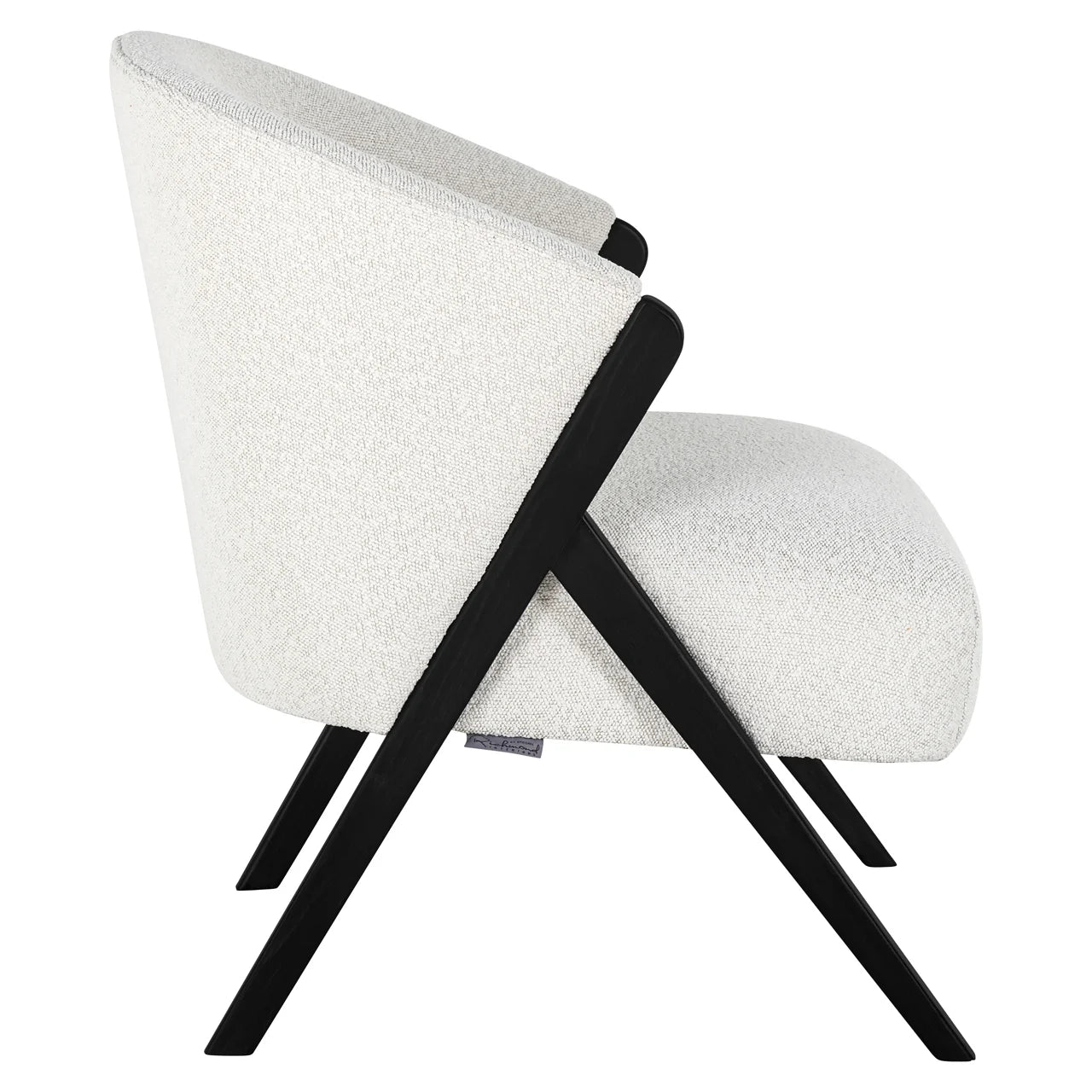 Lounge Stuhl Mia white bouclé