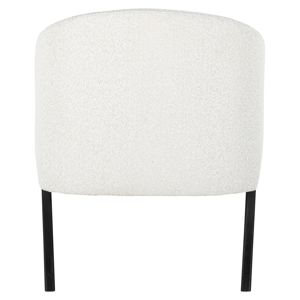 Lounge Stuhl Mia white bouclé