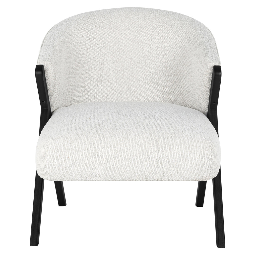 Lounge Stuhl Mia white bouclé