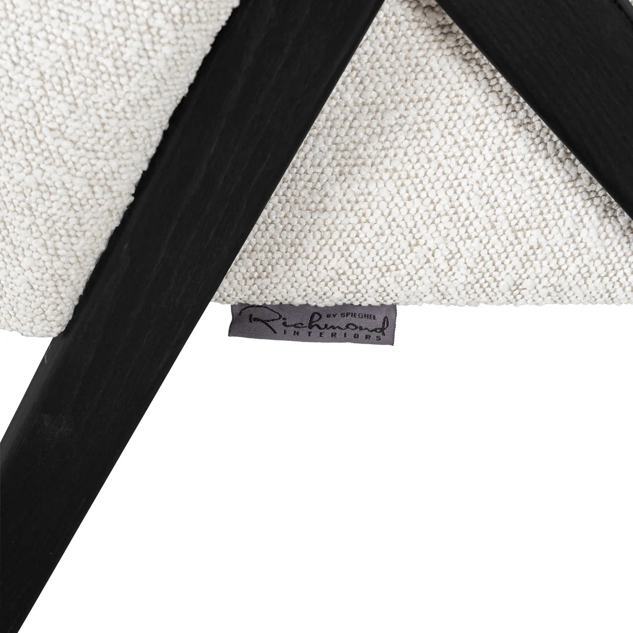 Lounge Stuhl Mia white bouclé