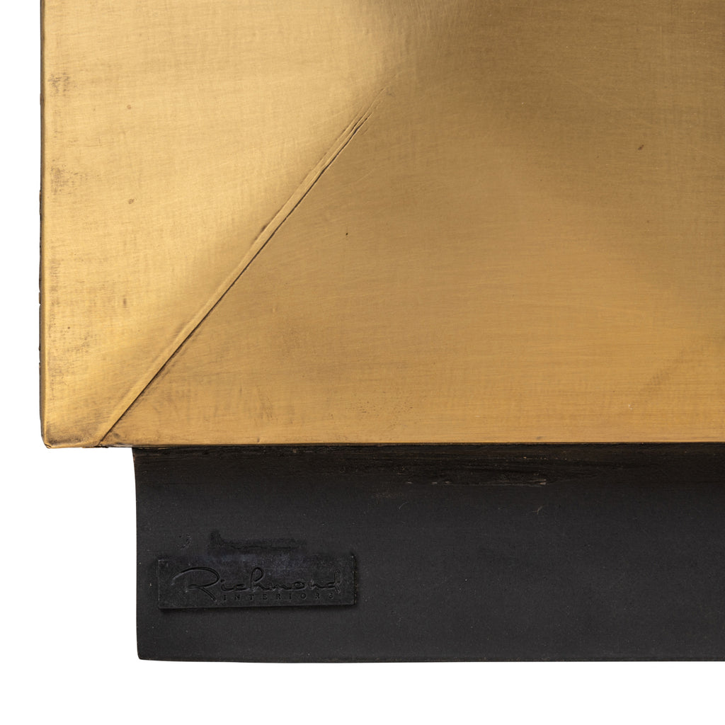 Couchtisch Collada brushed gold incl. glass top