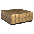 Couchtisch Collada brushed gold incl. glass top