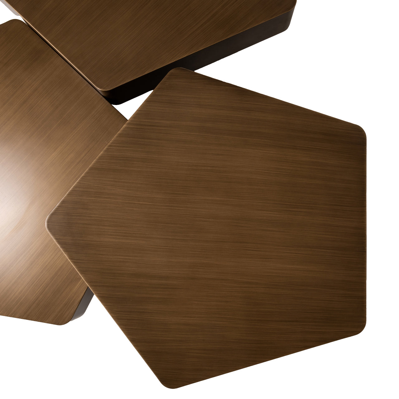 Couchtisch Hexa brushed gold (Set of 3)