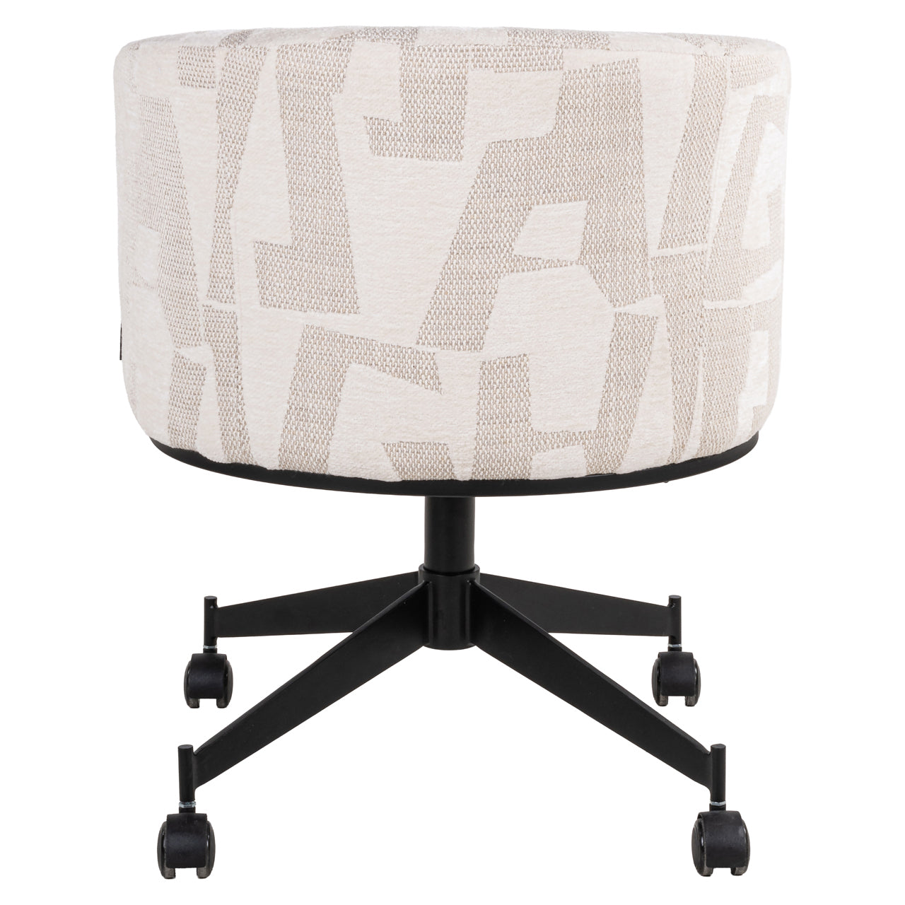 Esszimmerstuhl Rochenne beige graffic swivel on wheels