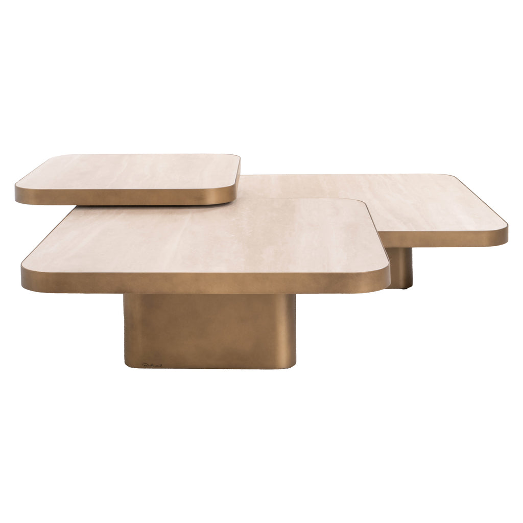 Couchtisch Cumulus gold antique (Set of 3)