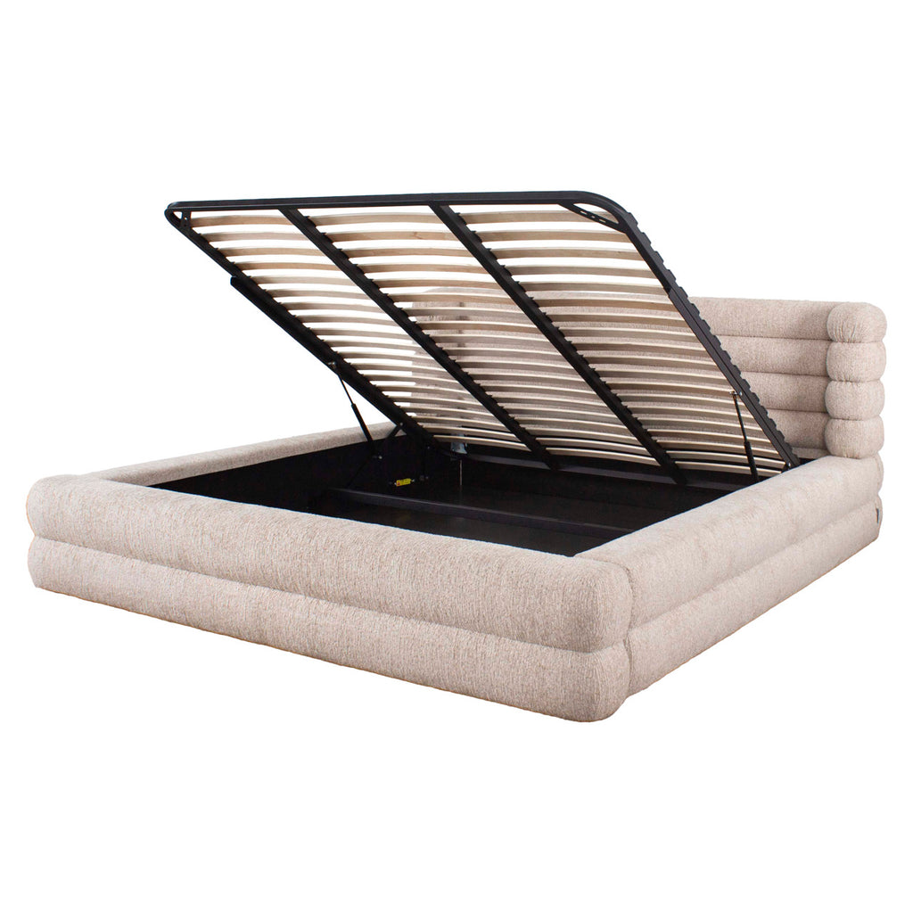 Bett Obidis natural linear 180x210 (mattress size (excl.)) with storage