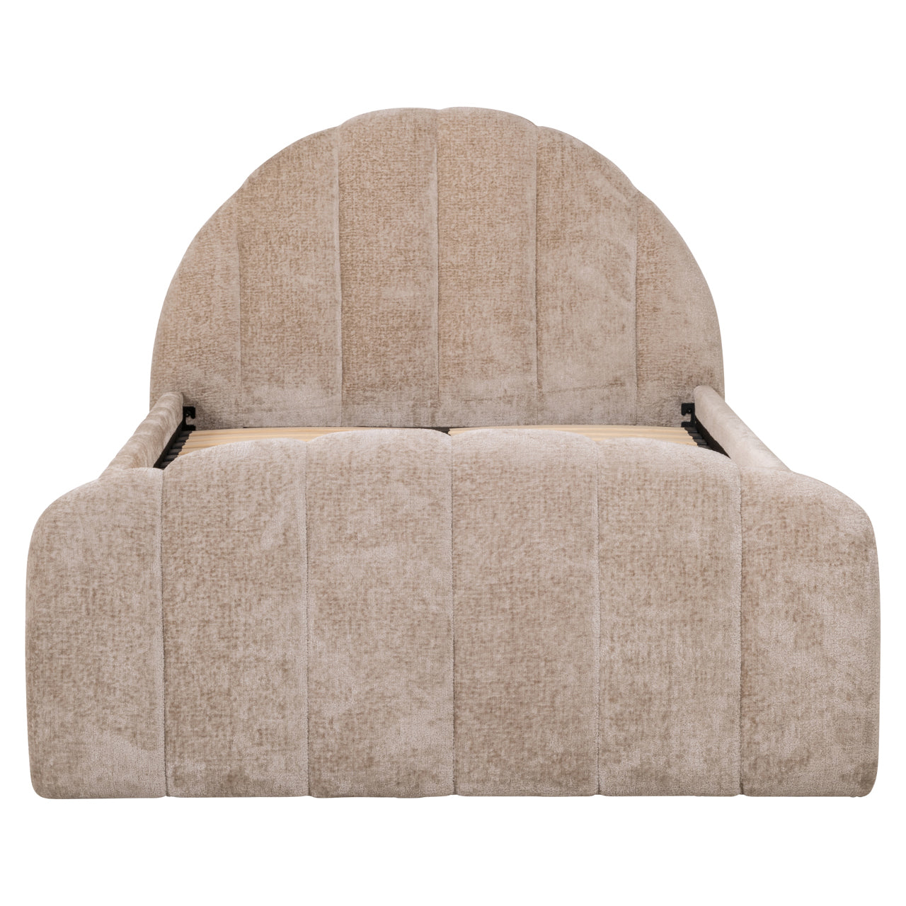 Bett Pixie clay chenille 120x200 with pull-out bed