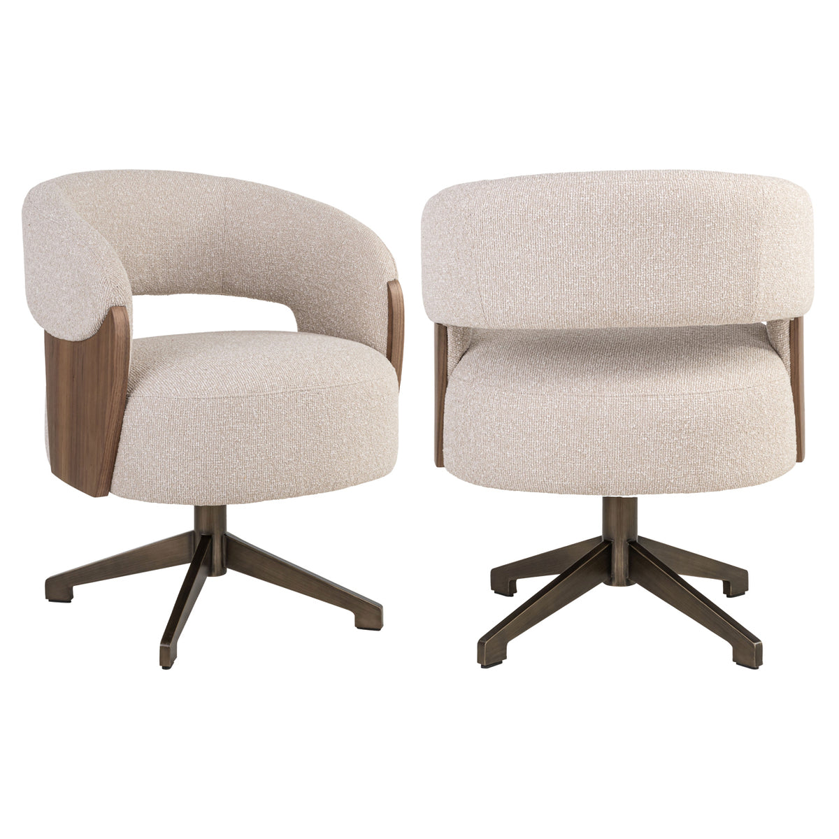 Esszimmerstuhl Pollux lodge desert walnut - swivel