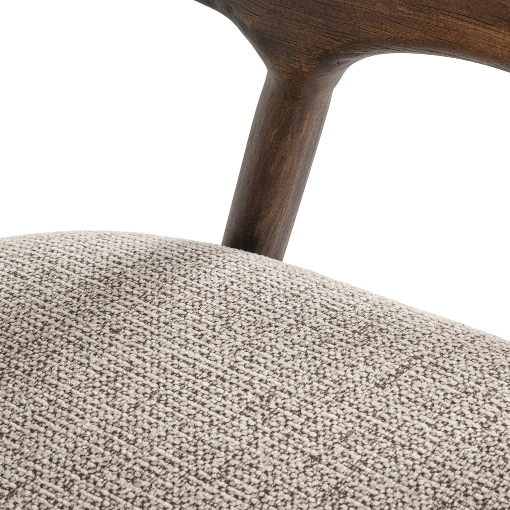 Thekenstuhl Mihara mocca fancy fire retardant