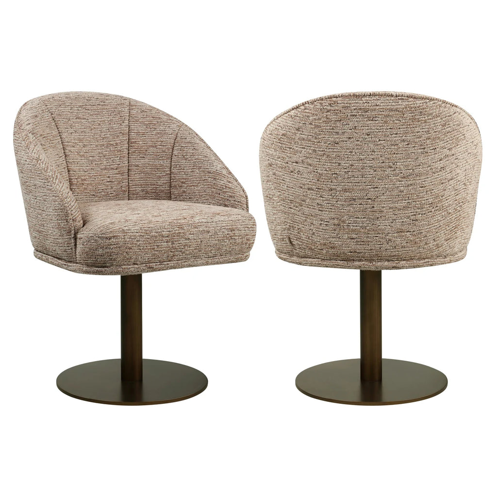 Esszimmerstuhl Beverly mocca linear swivel