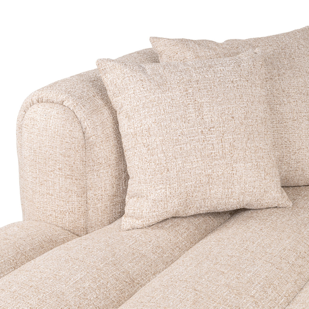 Sofa Novaro cream tweed lounge left fire retardant