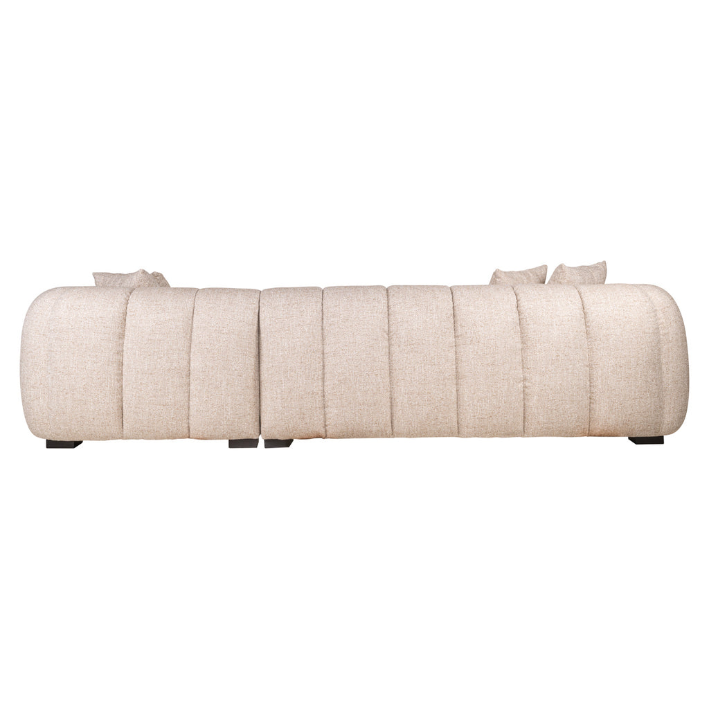 Sofa Novaro cream tweed lounge right fire retardant