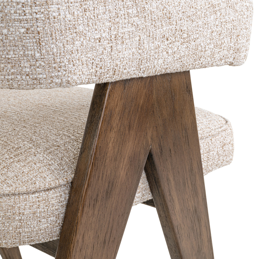 Esszimmerstuhl Mori cream tweed fire retardant