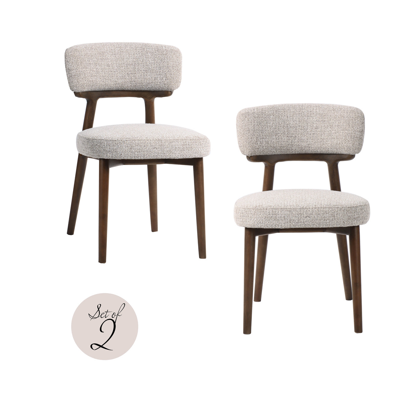 Esszimmerstuhl Basker natural fancy fire retardant (Set of 2)