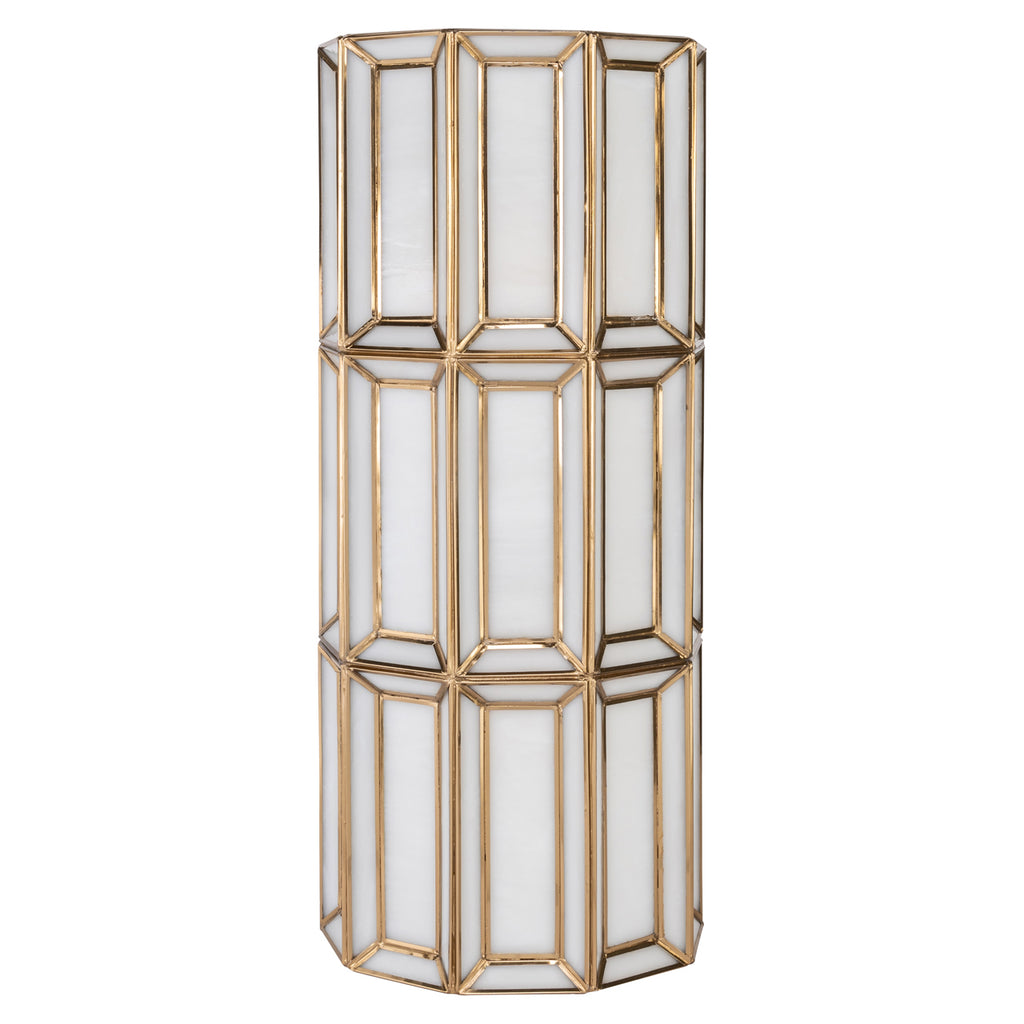 Wandlampe Opal brass antique