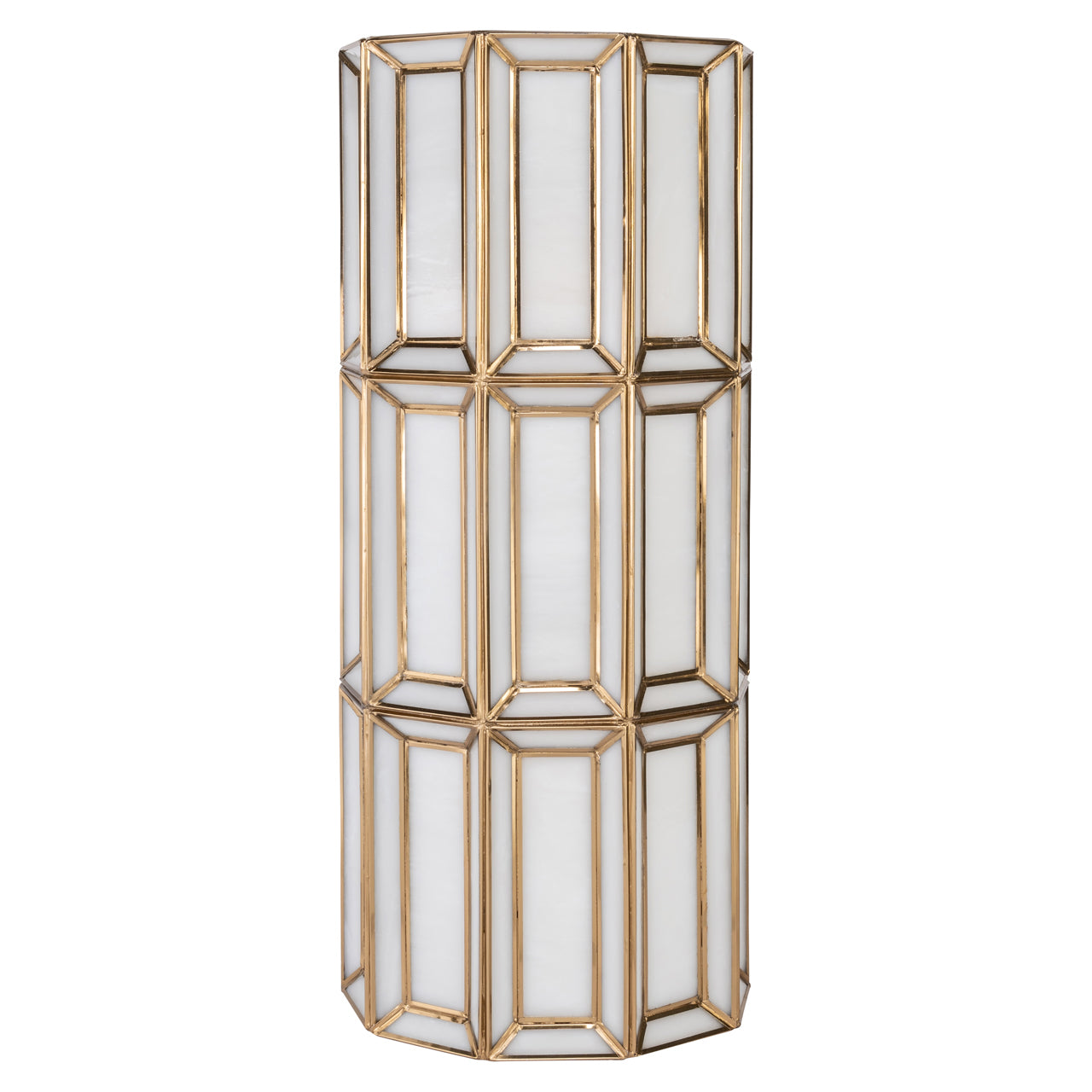 Wandlampe Opal brass antique