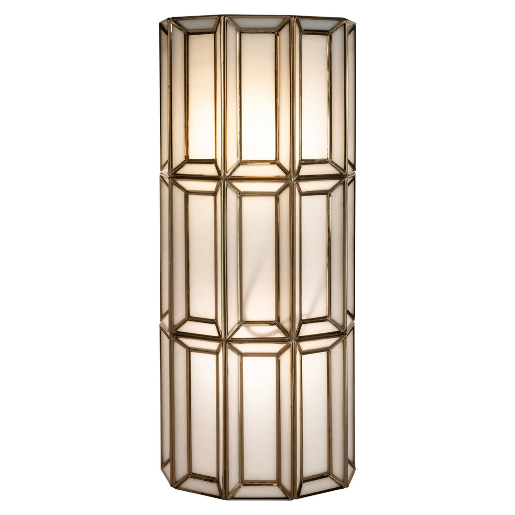 Wandlampe Opal brass antique