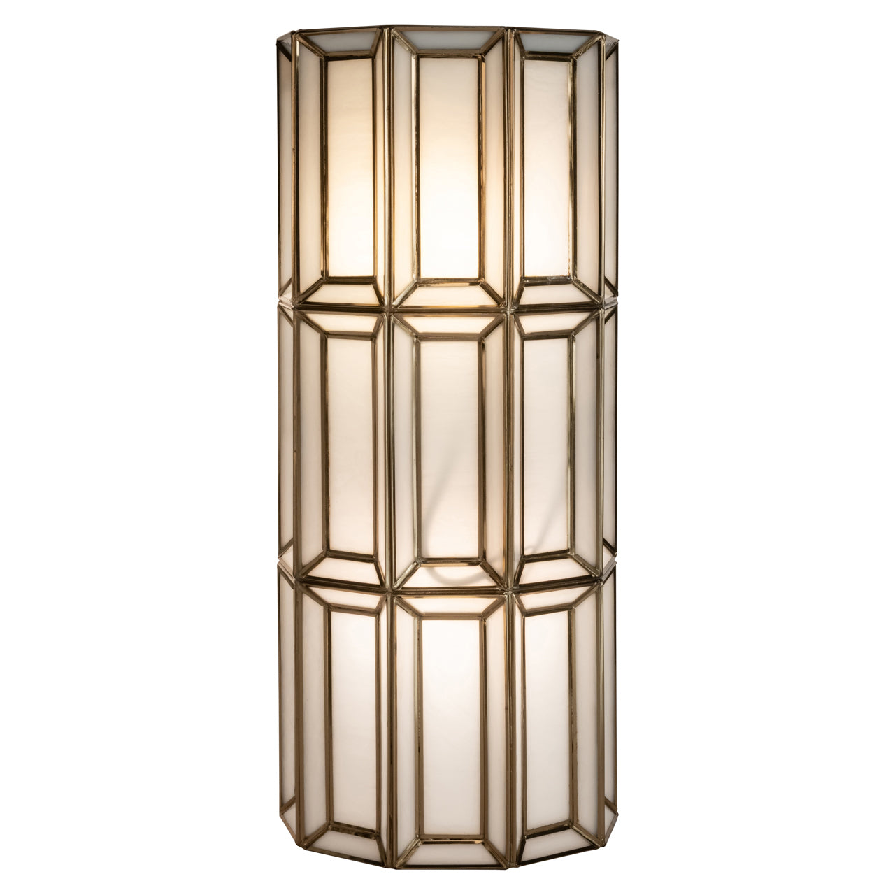 Wandlampe Opal brass antique