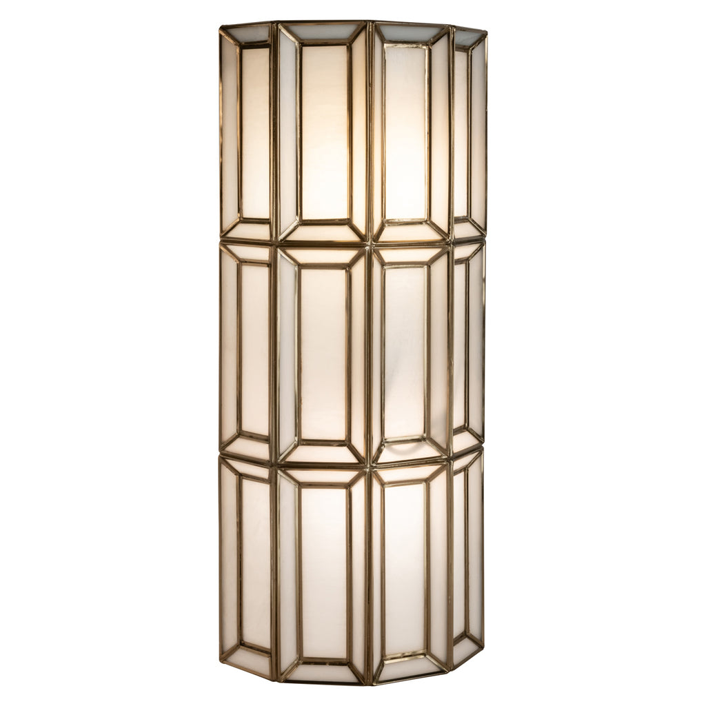 Wandlampe Opal brass antique