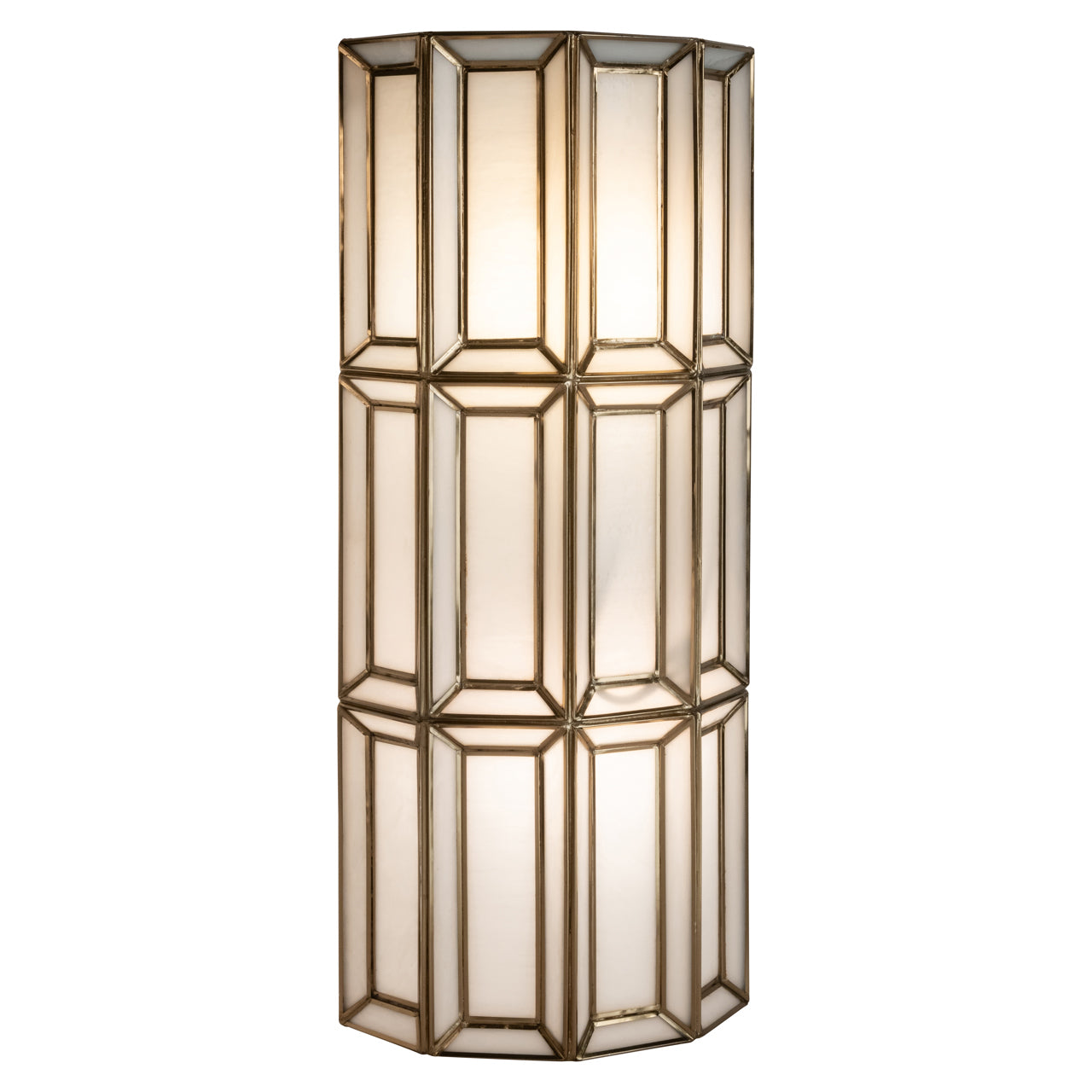 Wandlampe Opal brass antique