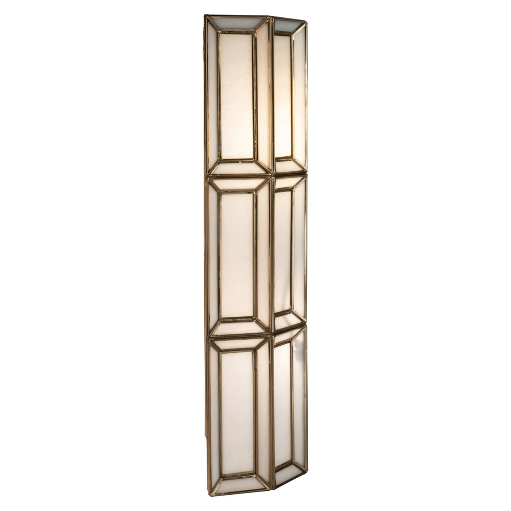 Wandlampe Opal brass antique