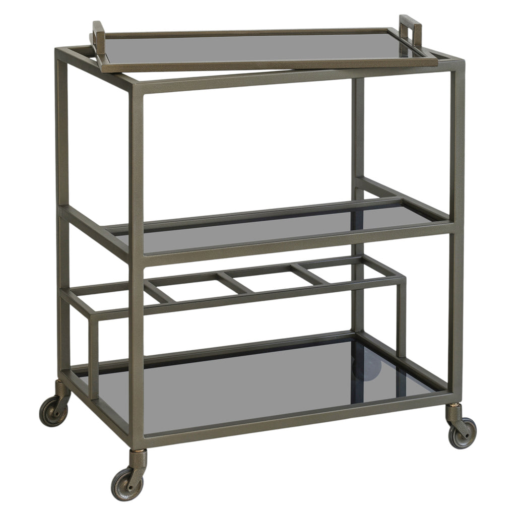 Servierwagen Ruinart brass antique
