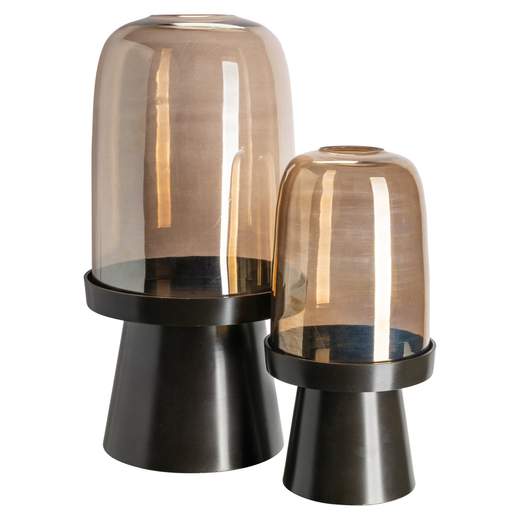 Windlicht Meave walnut large