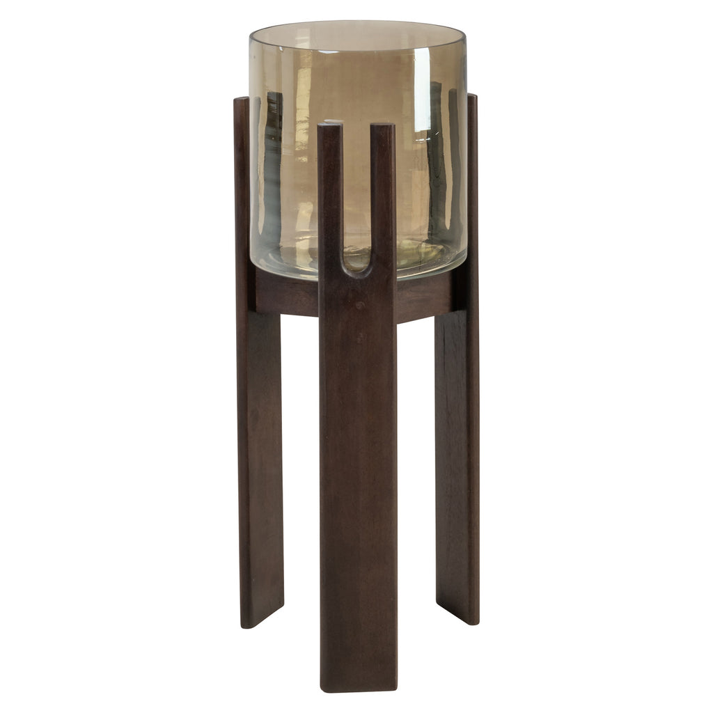 Windlicht Paige walnut small