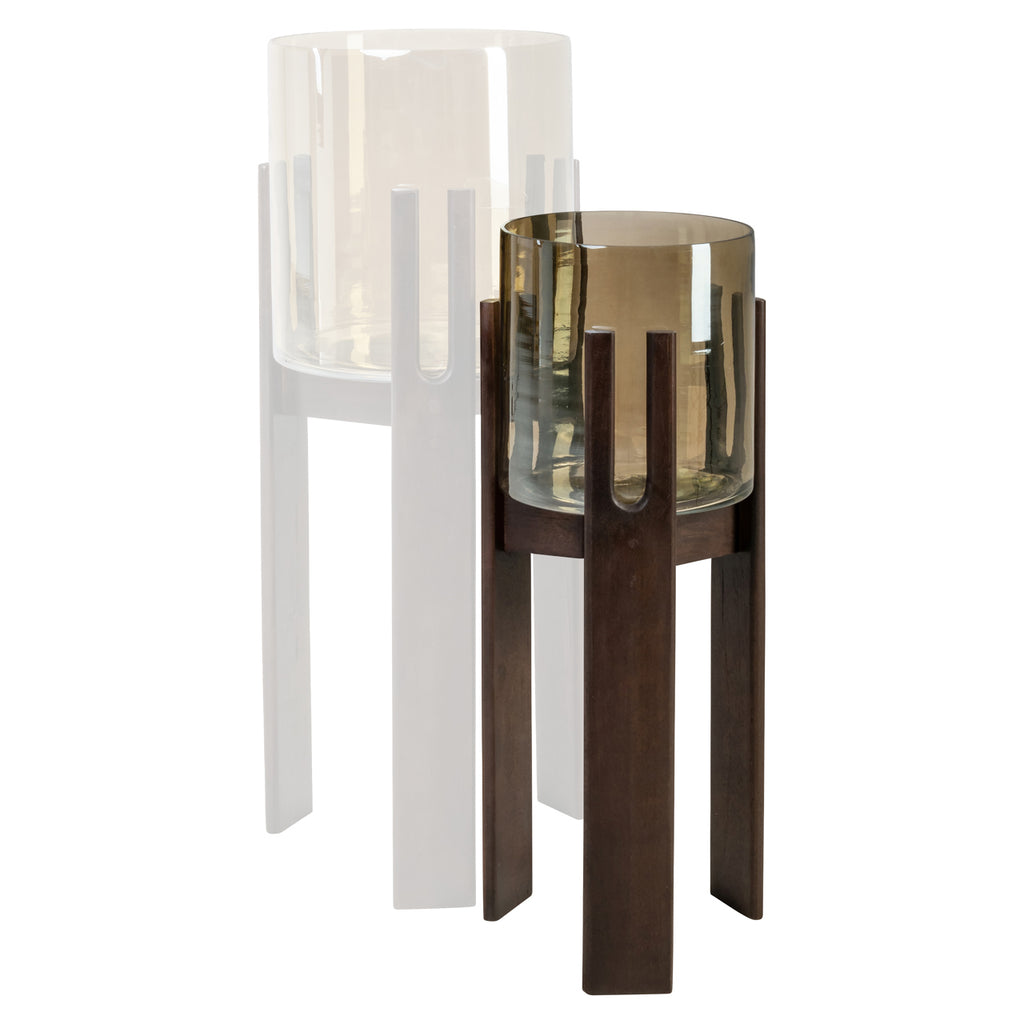 Windlicht Paige walnut small