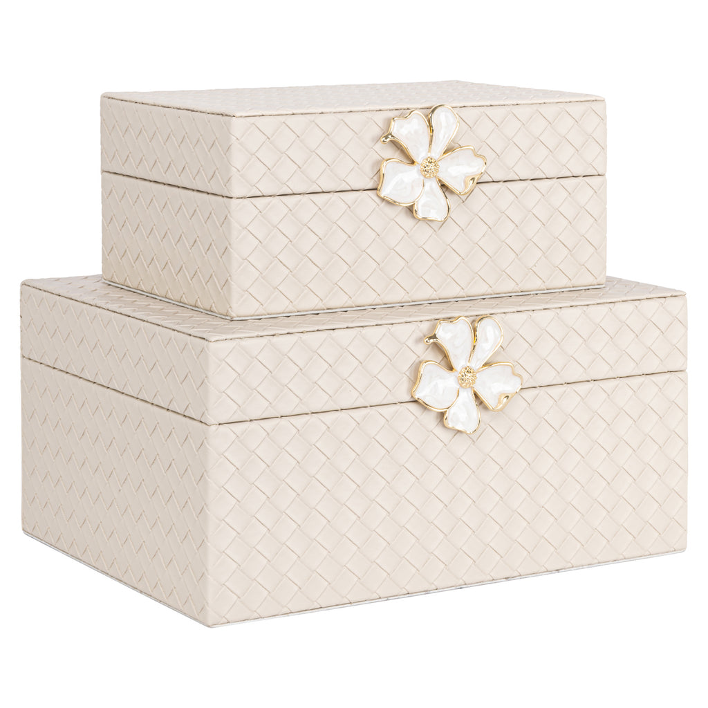 Aufbewahrungsbox Lillie ivory small
