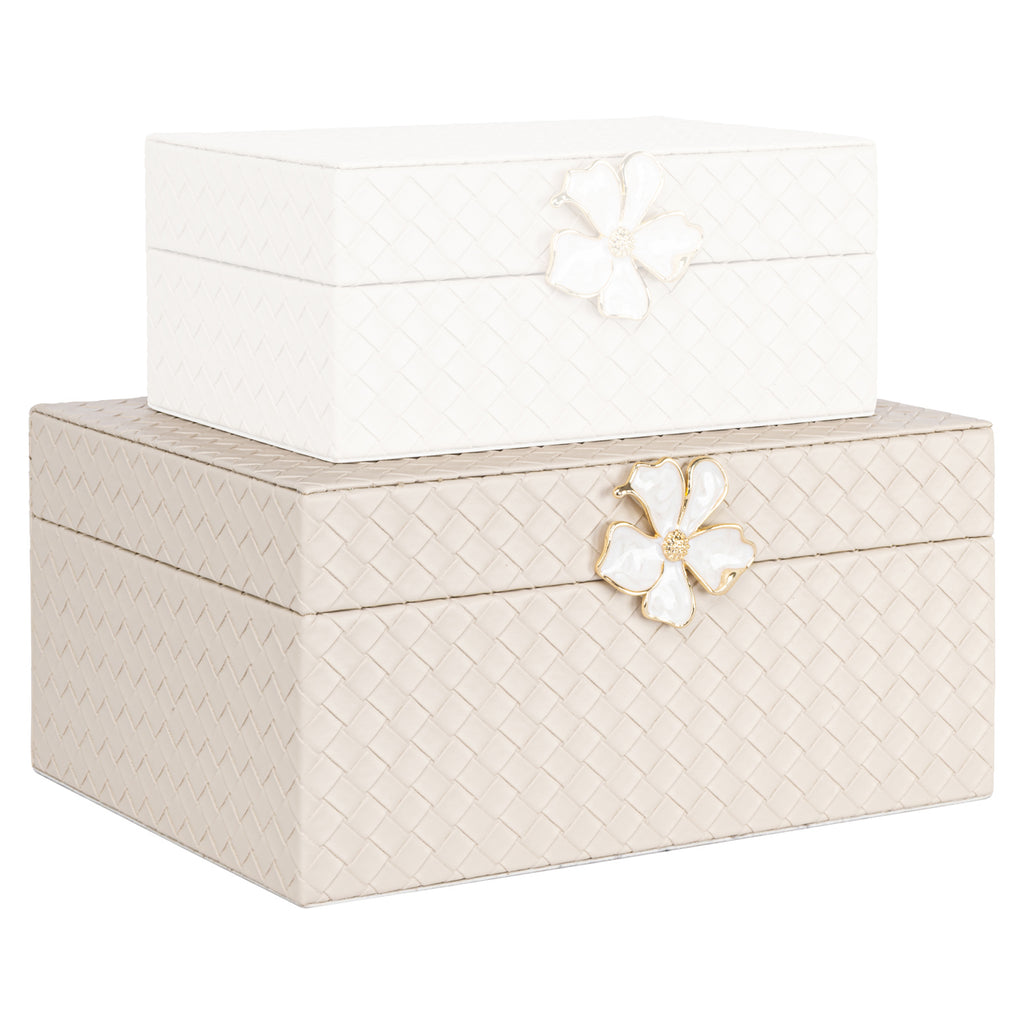 Aufbewahrungsbox Lillie ivory large