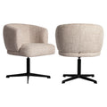 Esszimmerstuhl Dinan cream tweed fire retardant - swivel