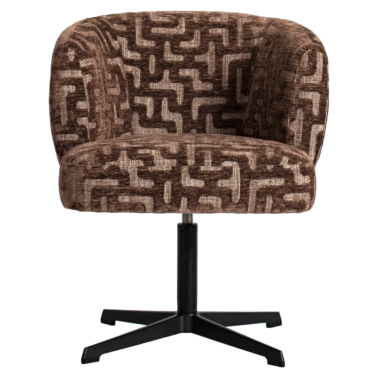 Esszimmerstuhl Dinan brown labyrinth fire retardant - swivel