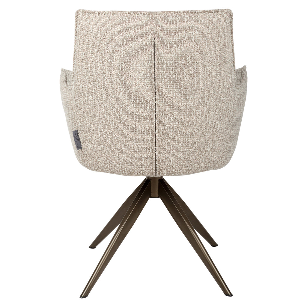 Esszimmerstuhl Dakota natural chunky swivel with arm