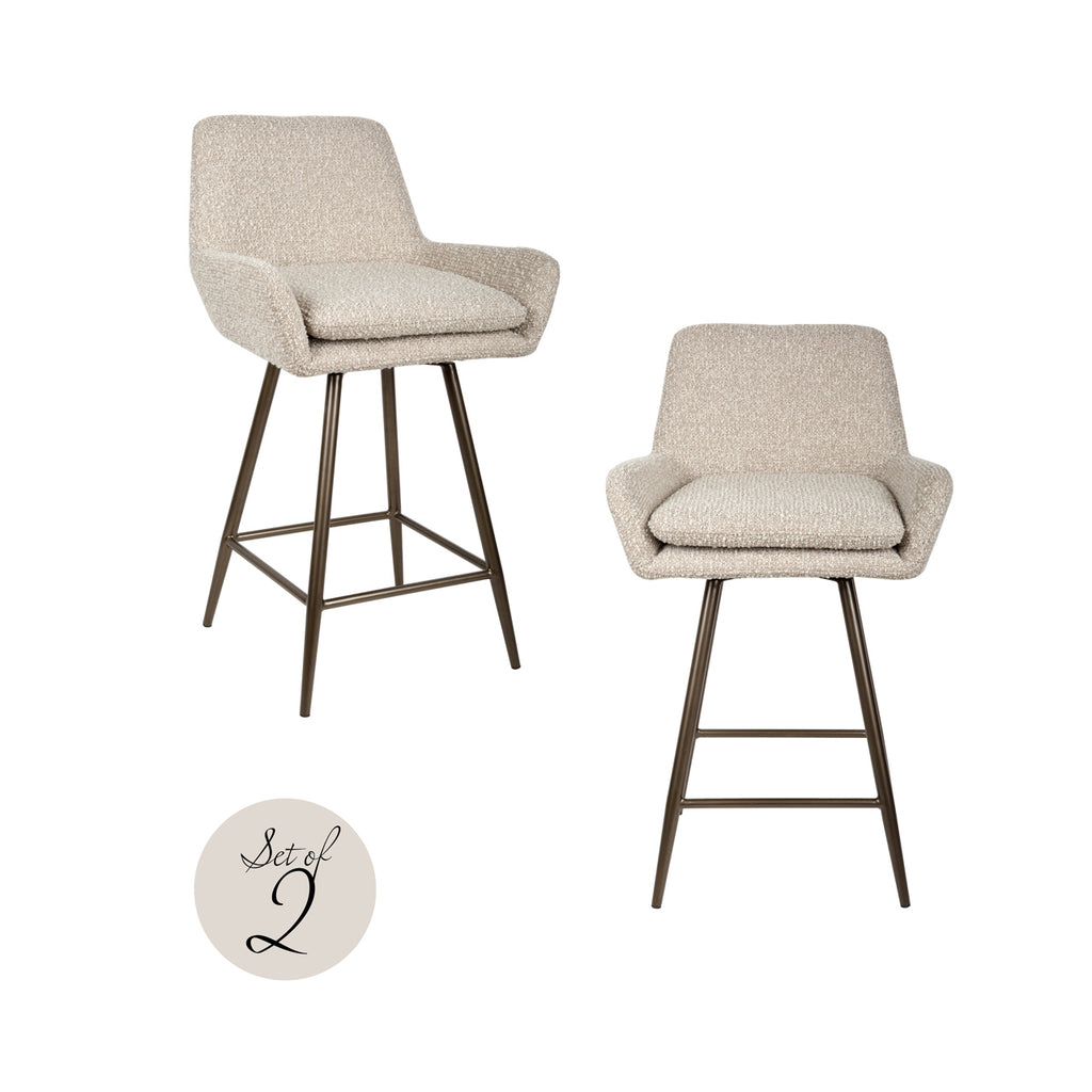 Thekenstuhl Linsey natural chunky swivel (Set of 2)